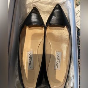 Jimmy Choo Black Patent Leather Ballet flats, Size 38.5